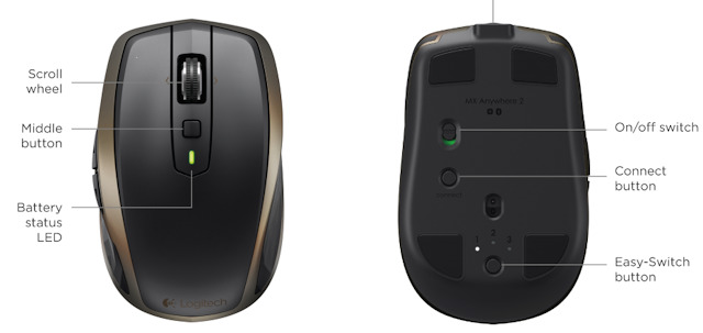 Logitech MX Anywhere 2 Bluetooth mouse