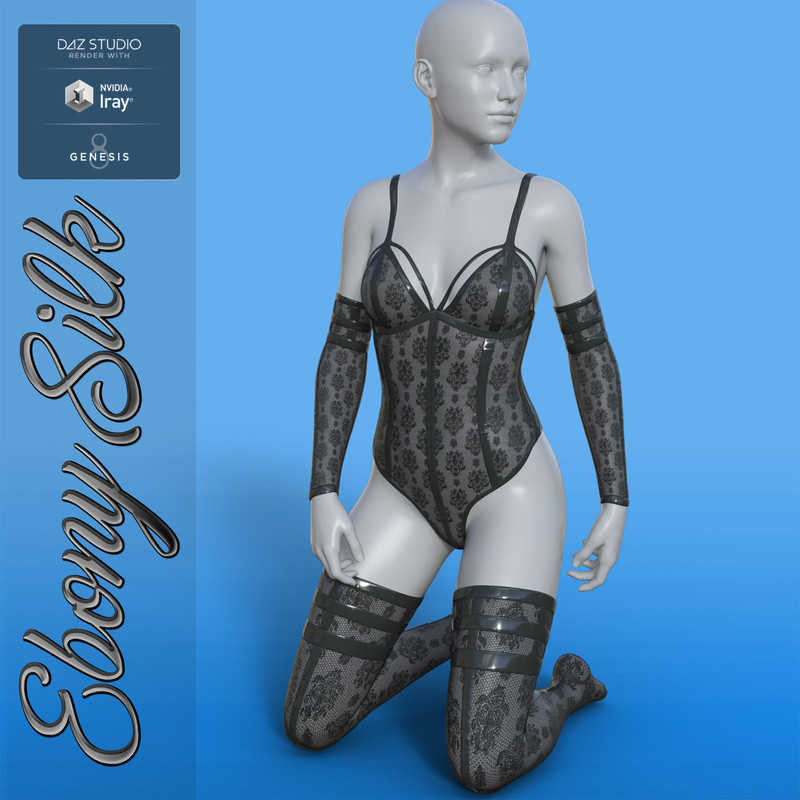 Ebony Silk Outfit for G8F
