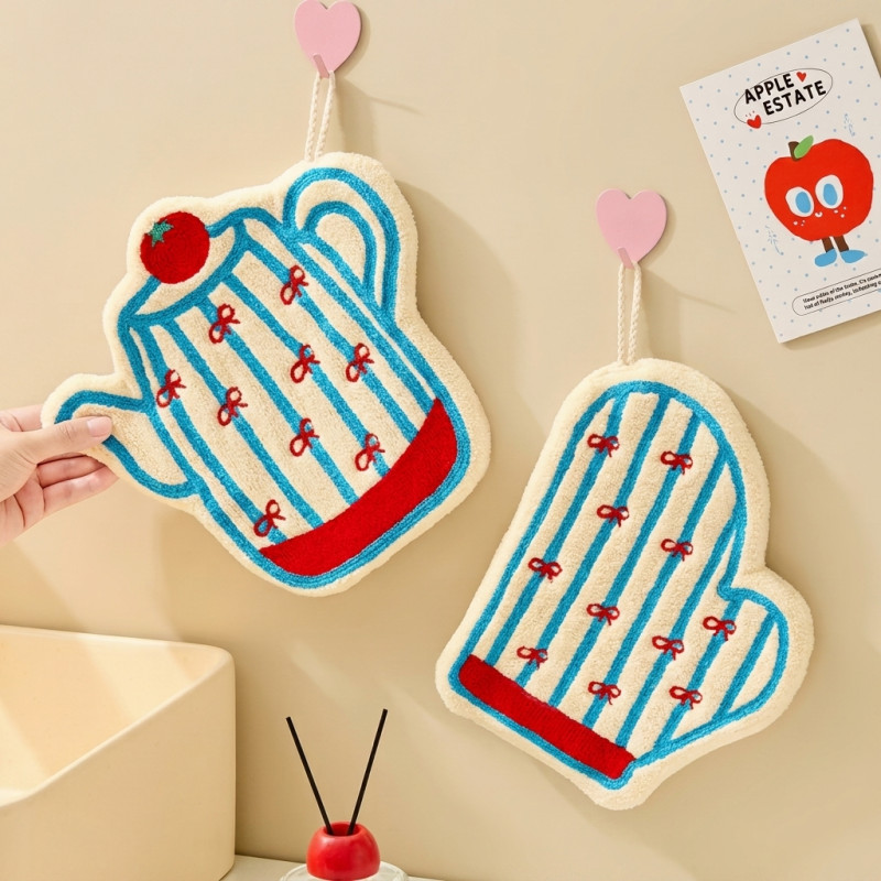 2PCS Kettle Hanging Hand Towels Set