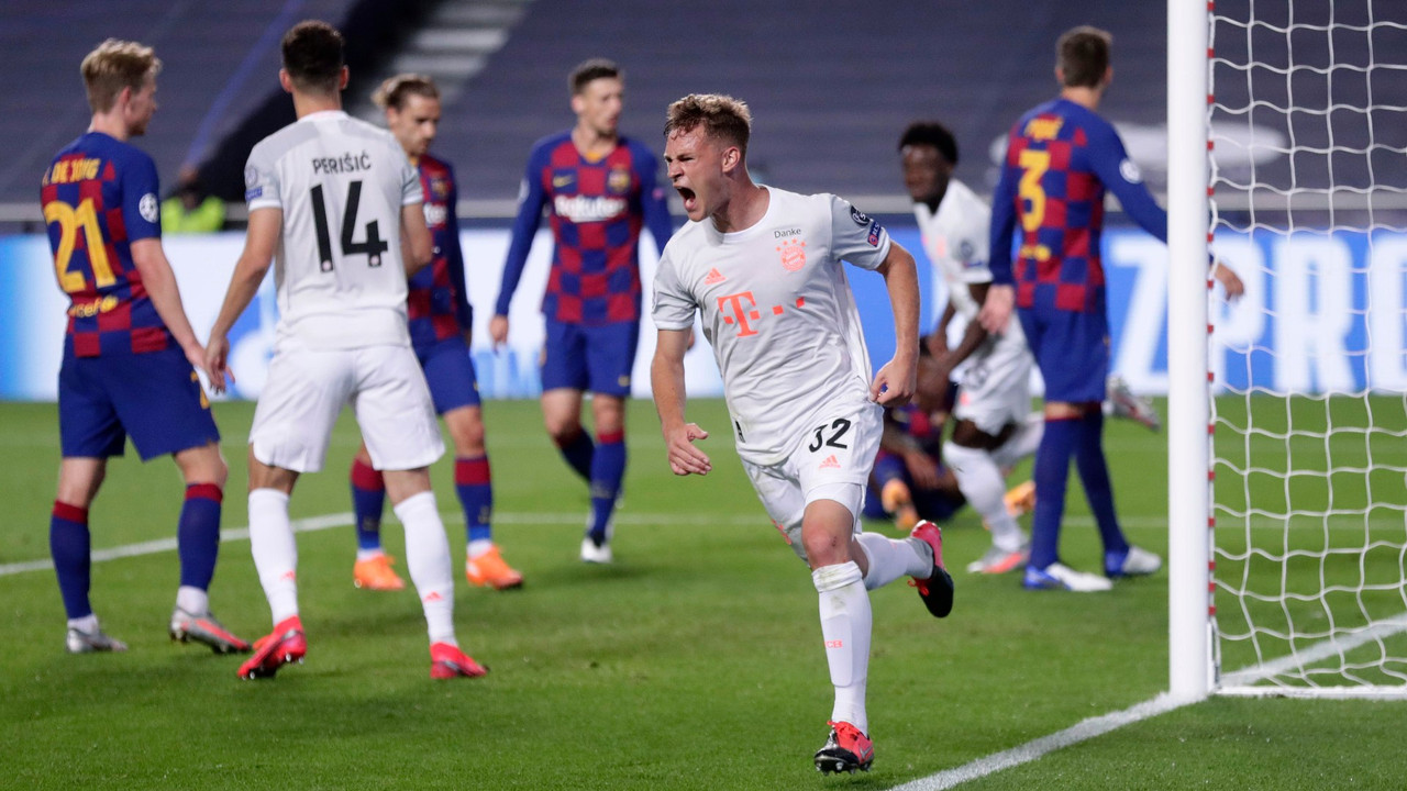 Joshua celebrating his goal