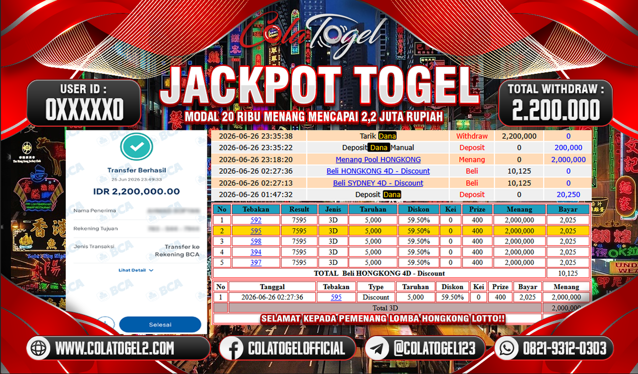 JACKPOT HONGKONG LOTTO!!