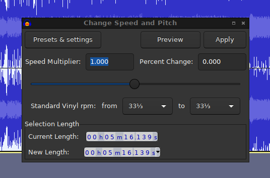 change pitch without speed impossible