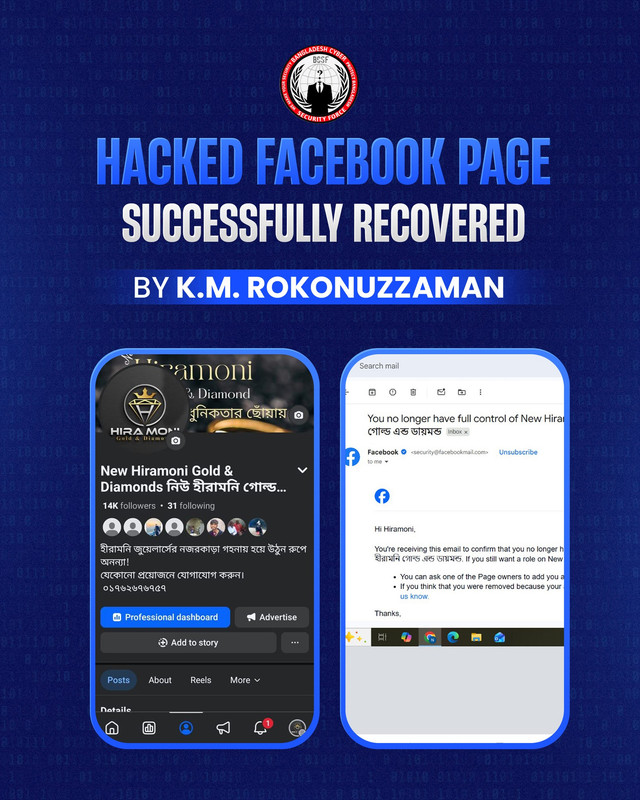 Facebook Hacked Page Successfully Recovered