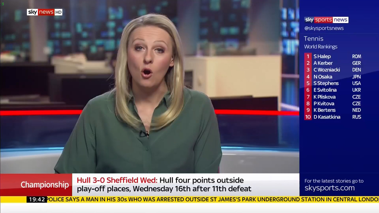 12 January - 19.30.00 - Sportsline. Sky News presents the news a