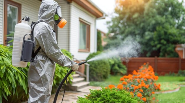 Residential pest control service at a home in Baltimore, MD