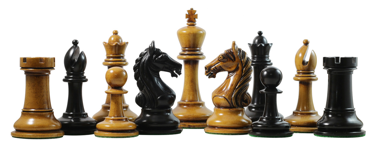 Competition Staunton Black Chess Set With Solid Wooden Box And Board - The  Chess Store