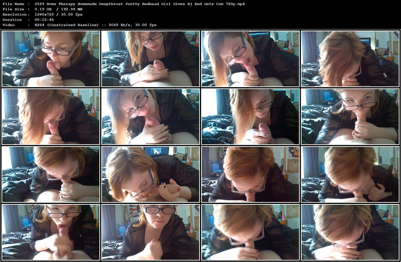 2529 Home Therapy Homemade Deepthroat Pretty Redhead Girl Gives Bj And Gets Cum 720p mp4