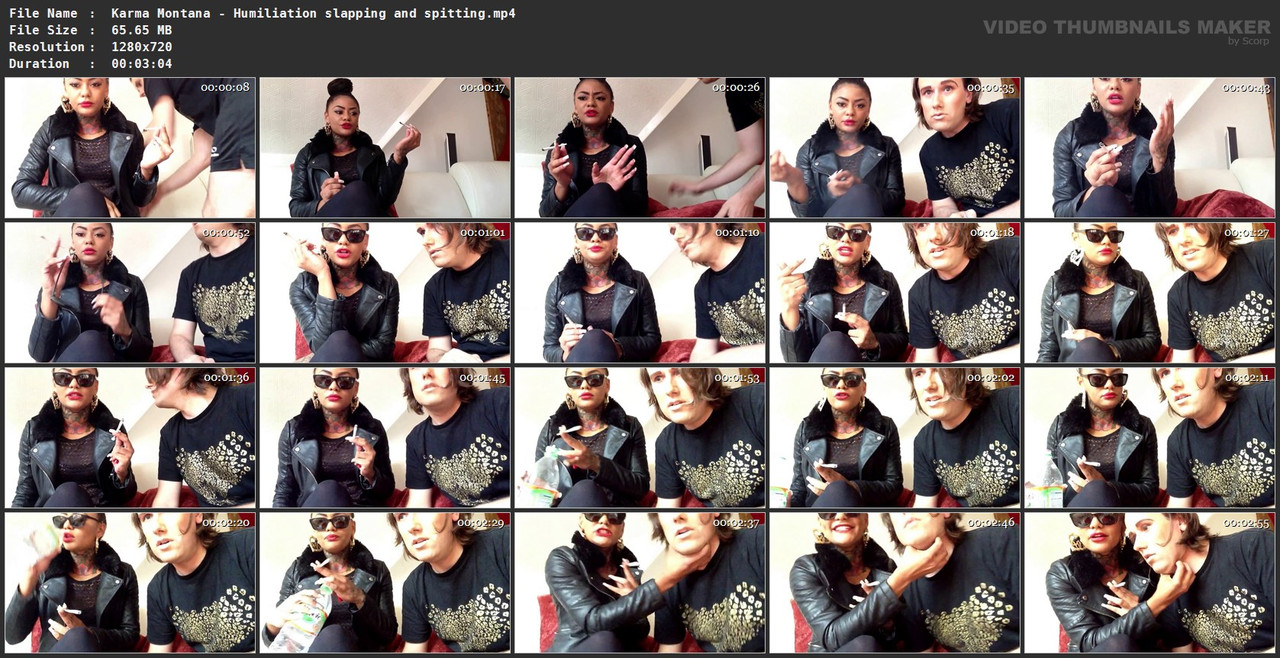 Karma Montana - Humiliation slapping and spittin