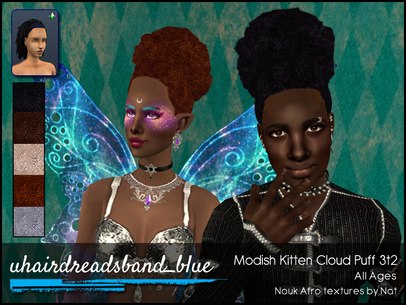 Dreads band blue hair default preview