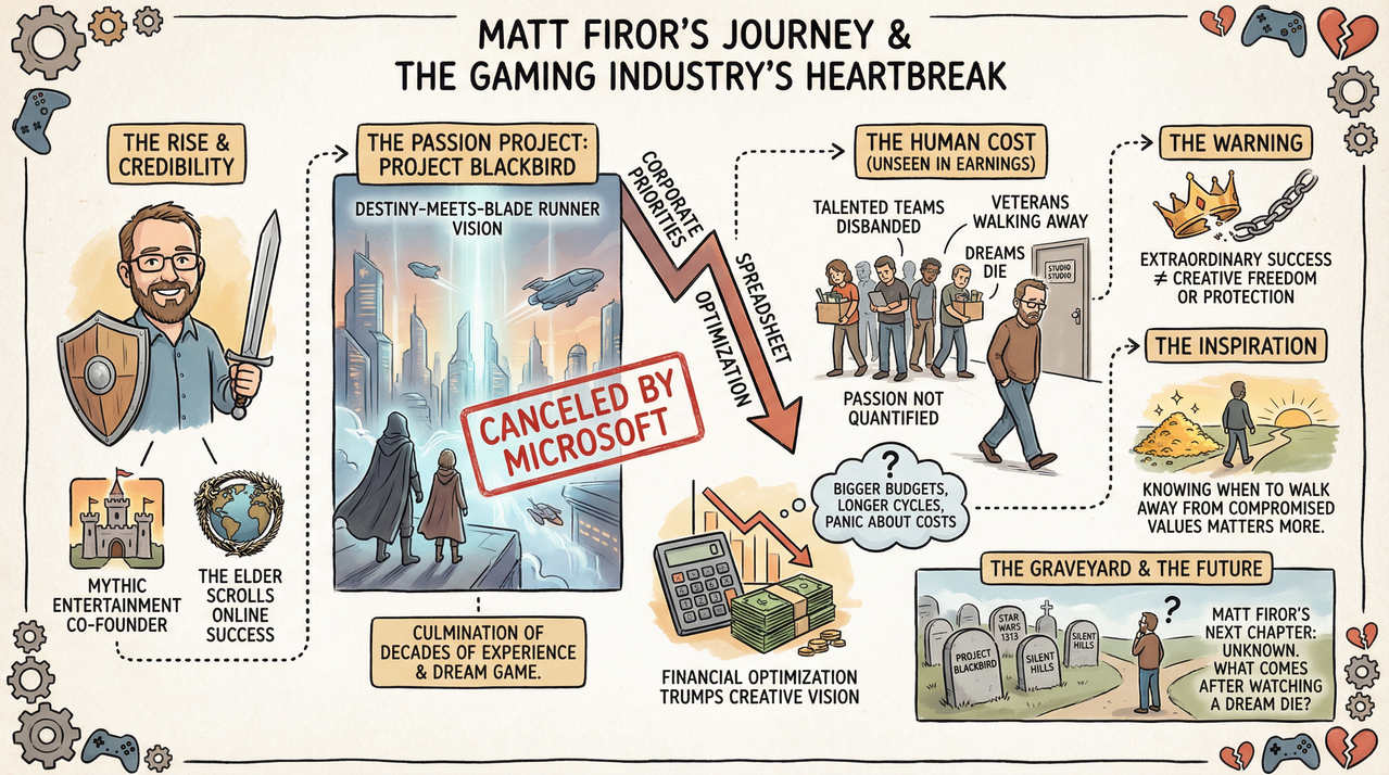 Game development studio showing canceled project aftermath