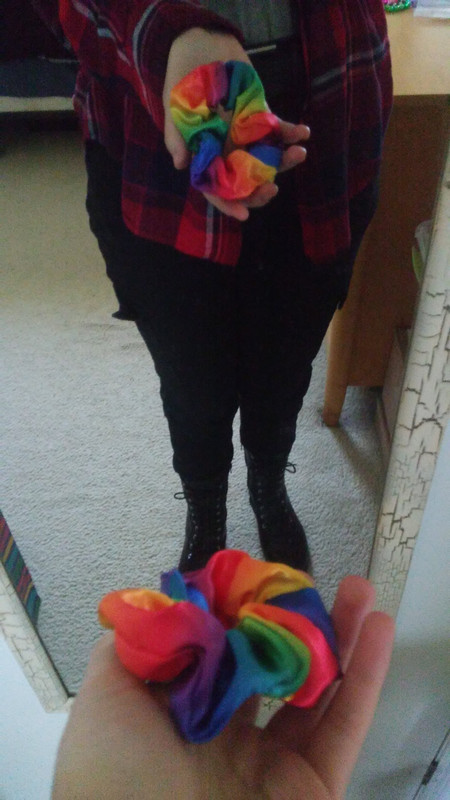04 of 13 - tie-dye (unintentional pride lol) scrunchie i got
