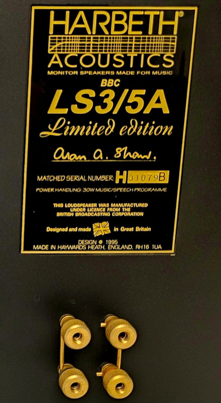 Harbeth LS3/5A Gold' Limited Edition. *Sold! Screenshot-20230820-195710-Gallery