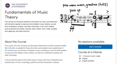 Coursera - Fundamentals of Music Theory (The University of Edinburgh)