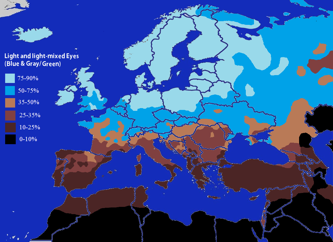 Blue Eyes Map Of Europe