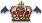Crown with bat wings on each of it's sides