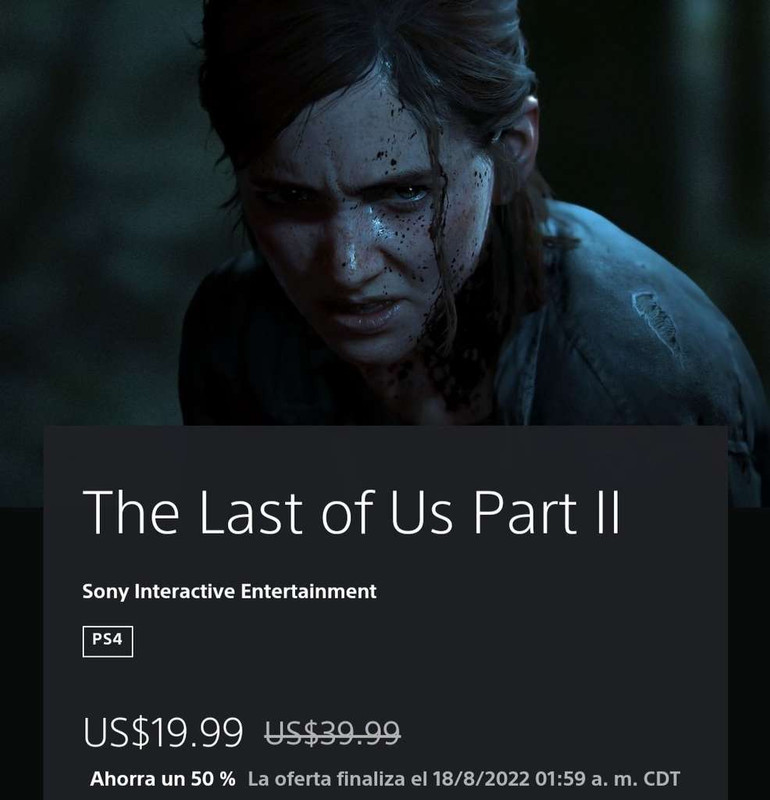 Playstation store: The last of us part II 
