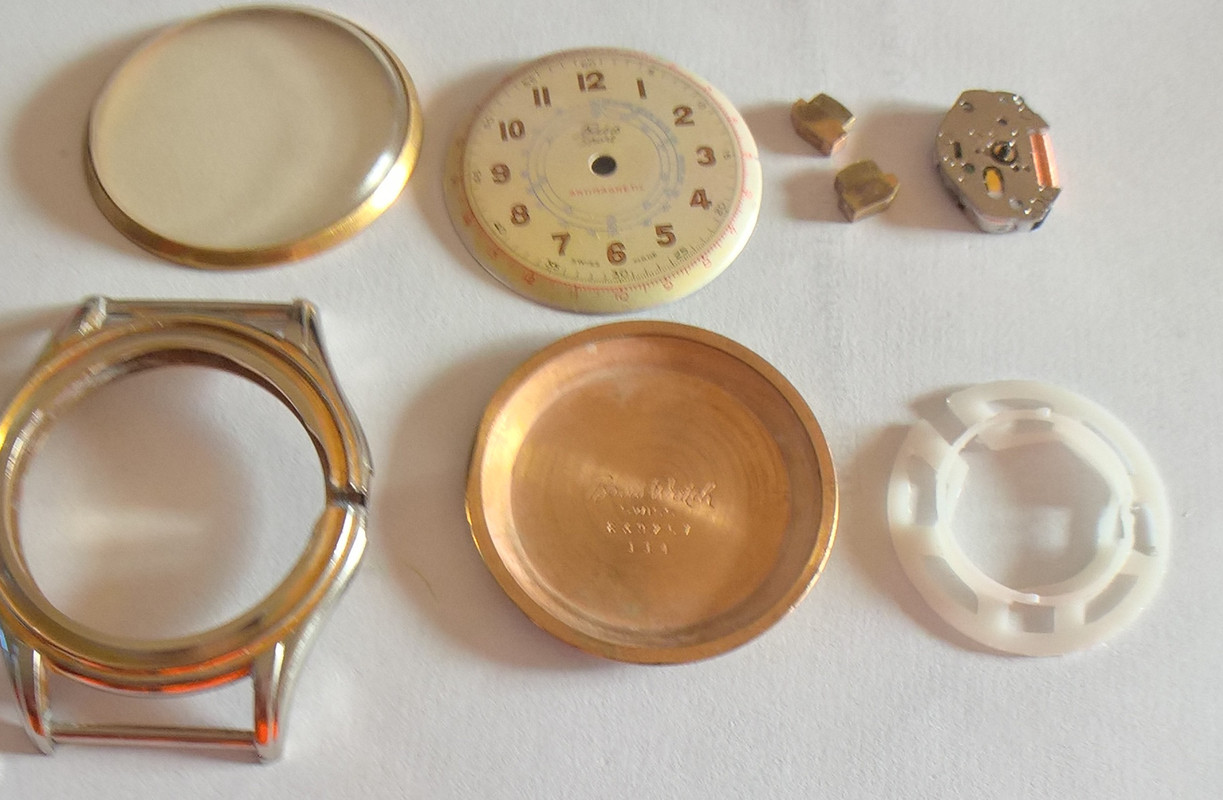 (5)éléments pour tranformer montre mécanique en quartz