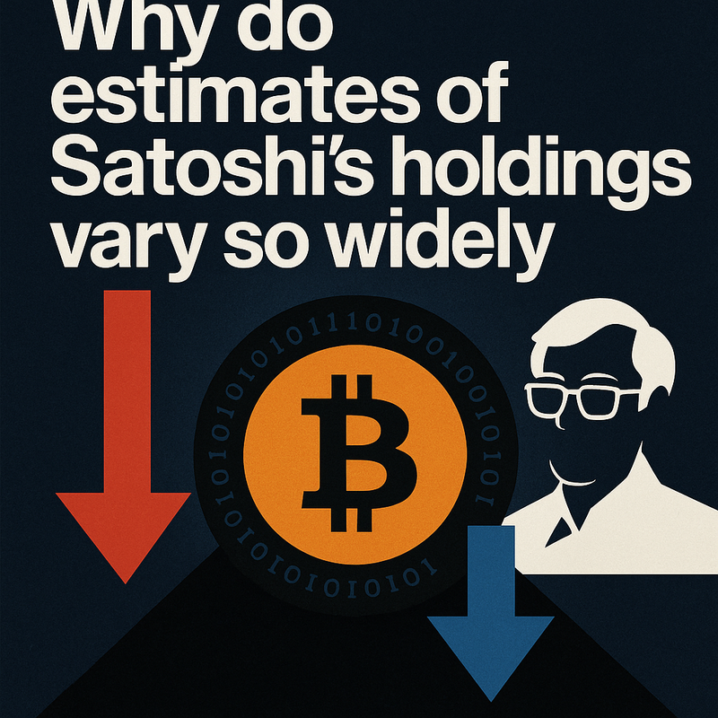 Why do estimates of Satoshi's holdings vary so widely
