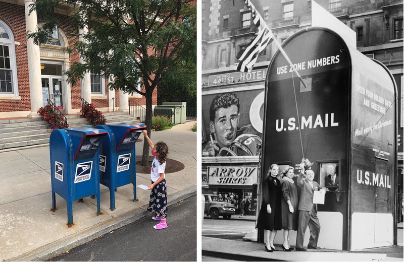 Photos of public mail boxes
