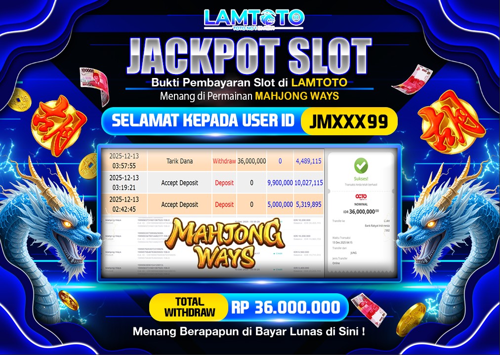 BUKTI JACKPOT LUNAS LAMTOTO