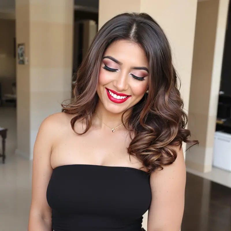 Majestic Waves: The Allure of Heritage Curls - old money brunette hair
