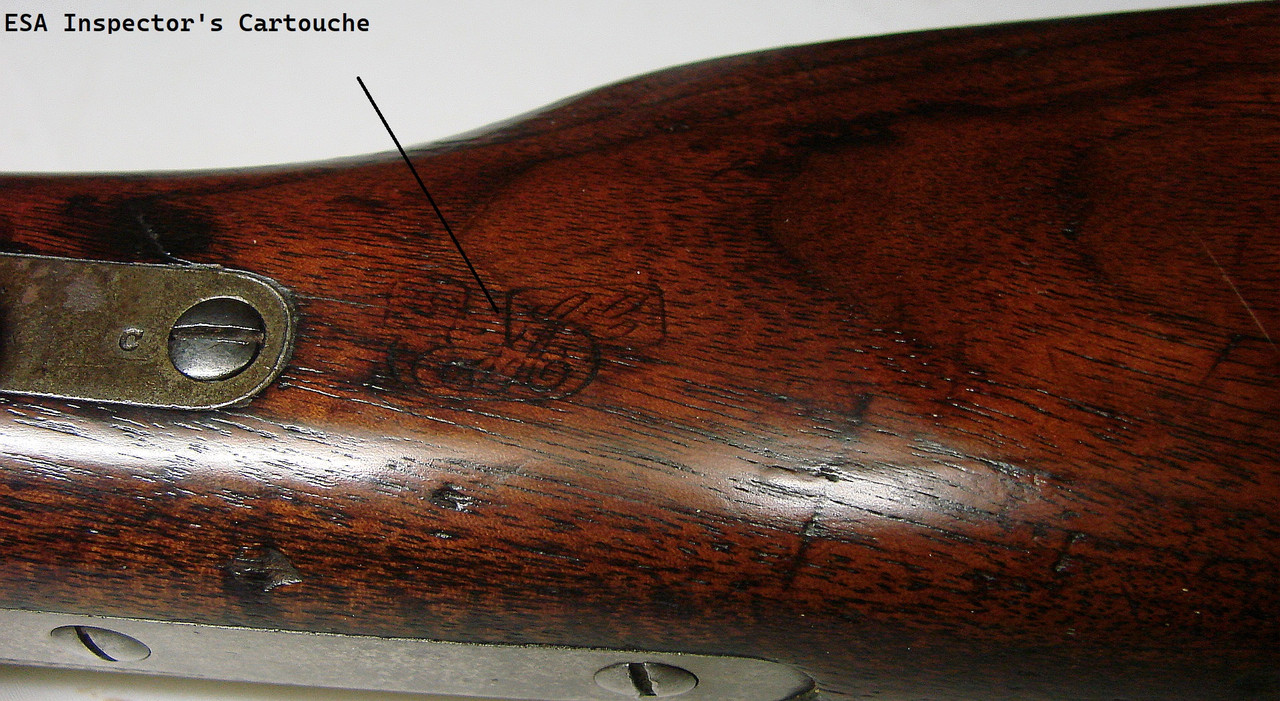 ESA Spencer carbine Inspectors' cartouche following the conversion
