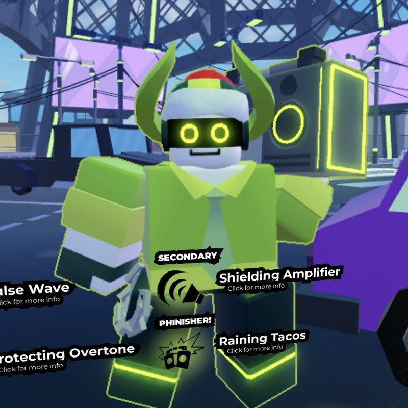 boombox with christmas hat on the christmas phighting update on the character select menu