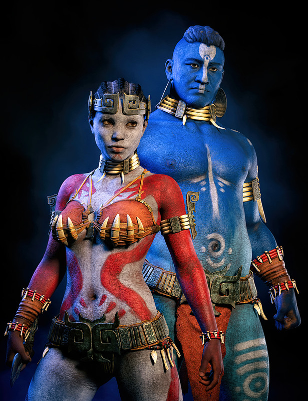STF Tribal Body Paints Vol.1 for Genesis 8 and Genesis 9