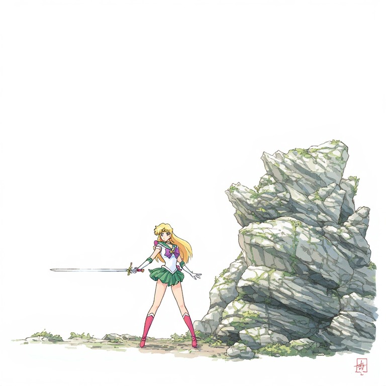 a-woman-with-a-sword-standing