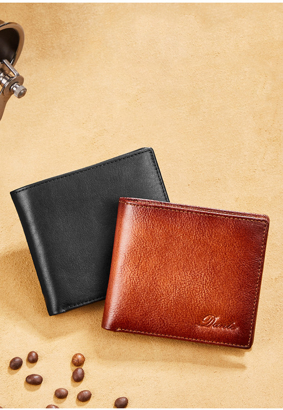 Dante Genuine Leather Wallets for Men Short Clips 100% Head Layer