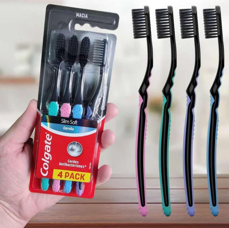 Colgate Escova De Dente Slim Soft 4 Unidades