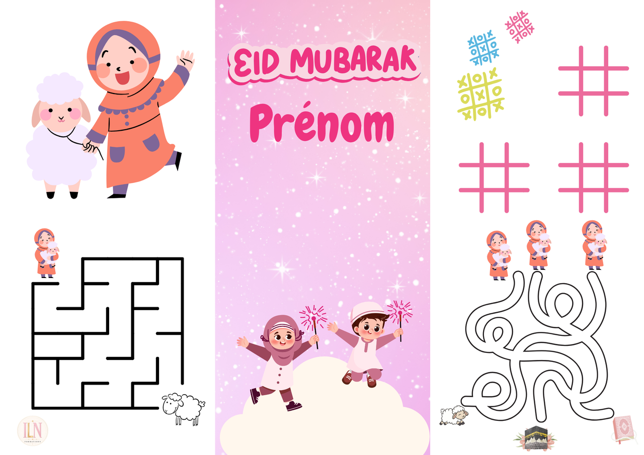 Aperçu de la carte pliante Eid Mubarak