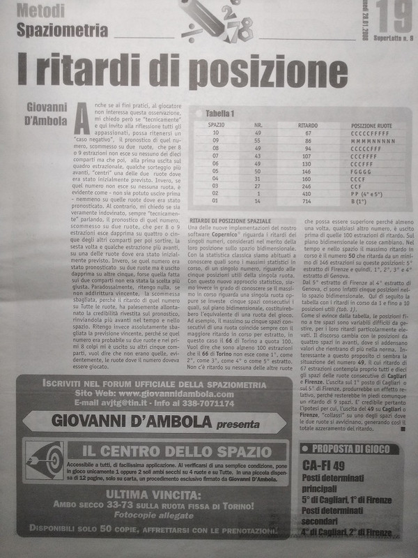 ritardi di posizione