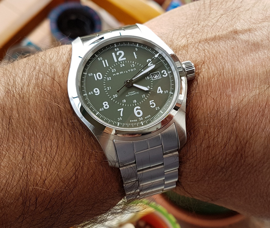 Hamilton Khaki Field Auto 42mm 100M Green Dial Cal. H10 Ref. H70605163