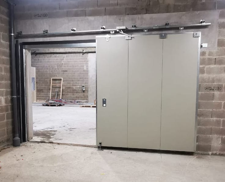 Porte coupe-feu en environnement industriel