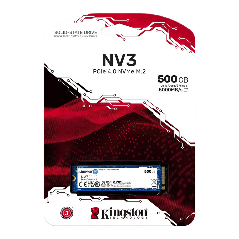 DISCO SOLIDO SSD M.2 KINGSTON 500GB NV3 5.000MB/S NVME PCIE GEN4 X4
