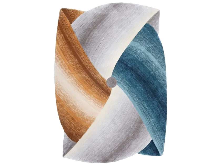 Glossy Finish Viscose Wool Carpet Rug