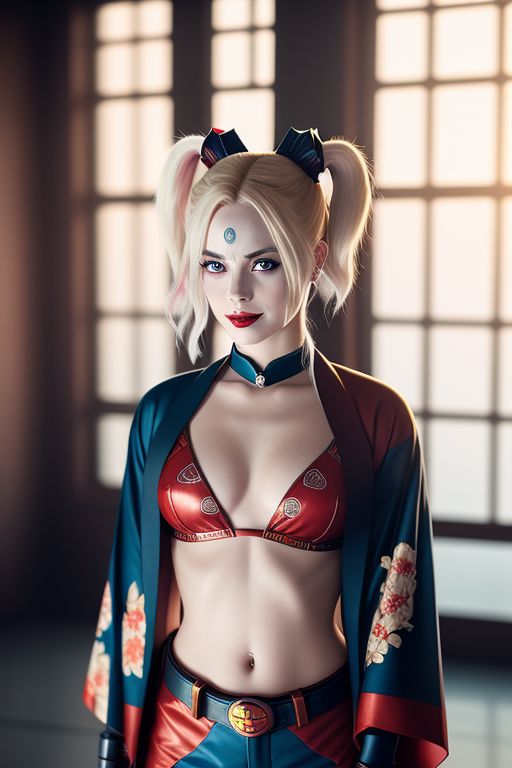 Harley-Quinn-wearing-a-kimono-7