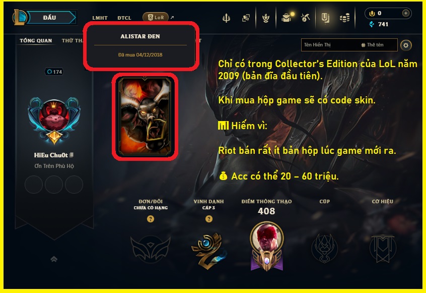 Acc LMHT # - Không Khung