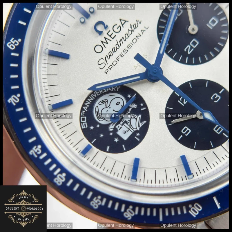Omega Speedmaster Silver Snoopy 50th Anniversary 42mm Chronograph - Super Clone