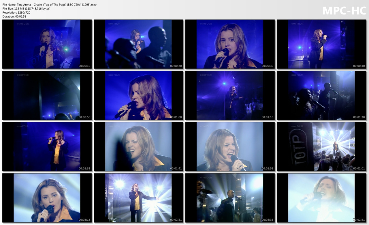 Tina Arena - Chains (Top of The Pops) (BBC 720p) [13.04.1995]