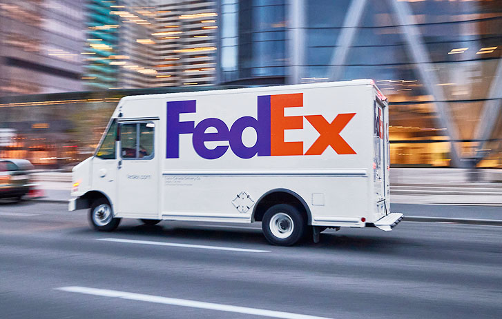 FedEx fast delivery truck
