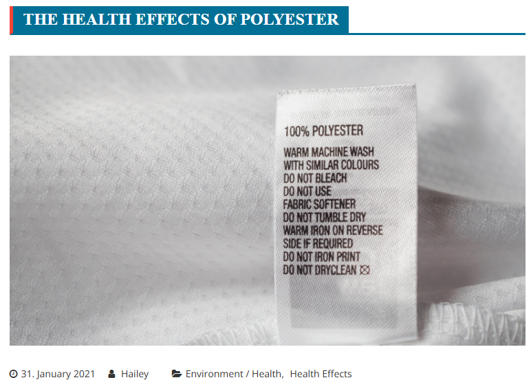 Impacto salud poliéster
