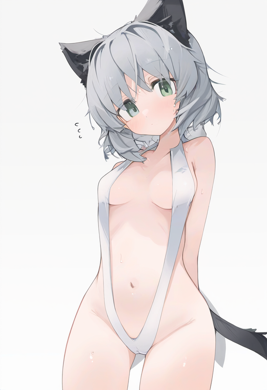 1girl, sanya v. litvyak, strike witches, mikozin, {{white  swimsuit, slingshot s s-2764729239