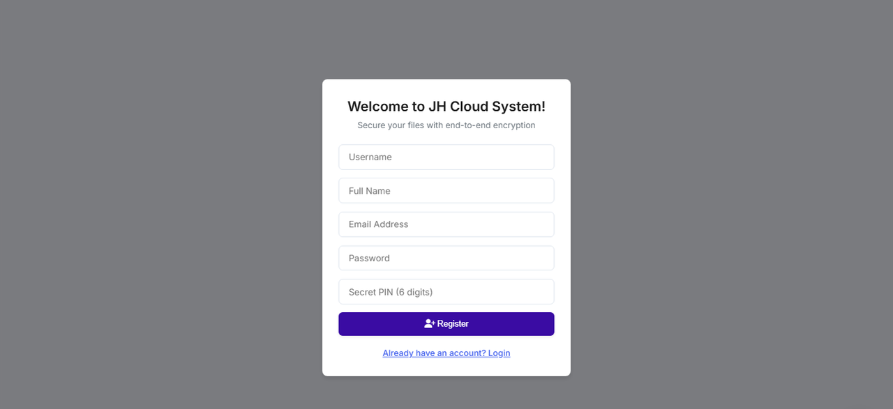 JH Cloud System Screenshot