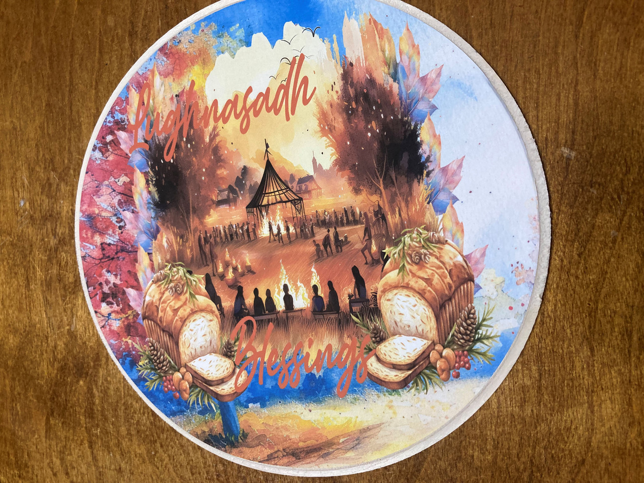 handcrafted Lughnasadh sign