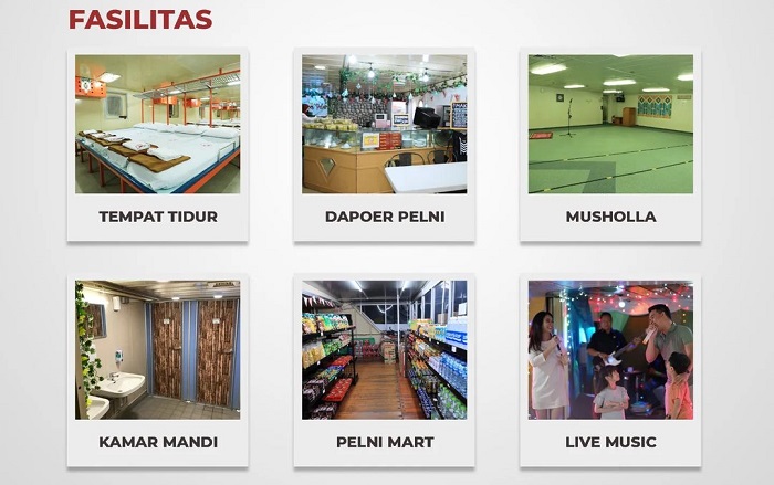 Guna menunjang aktivitas para tamu di kapal, KM Kelud sudah dilengkapi dengan berbagai fasilitas.