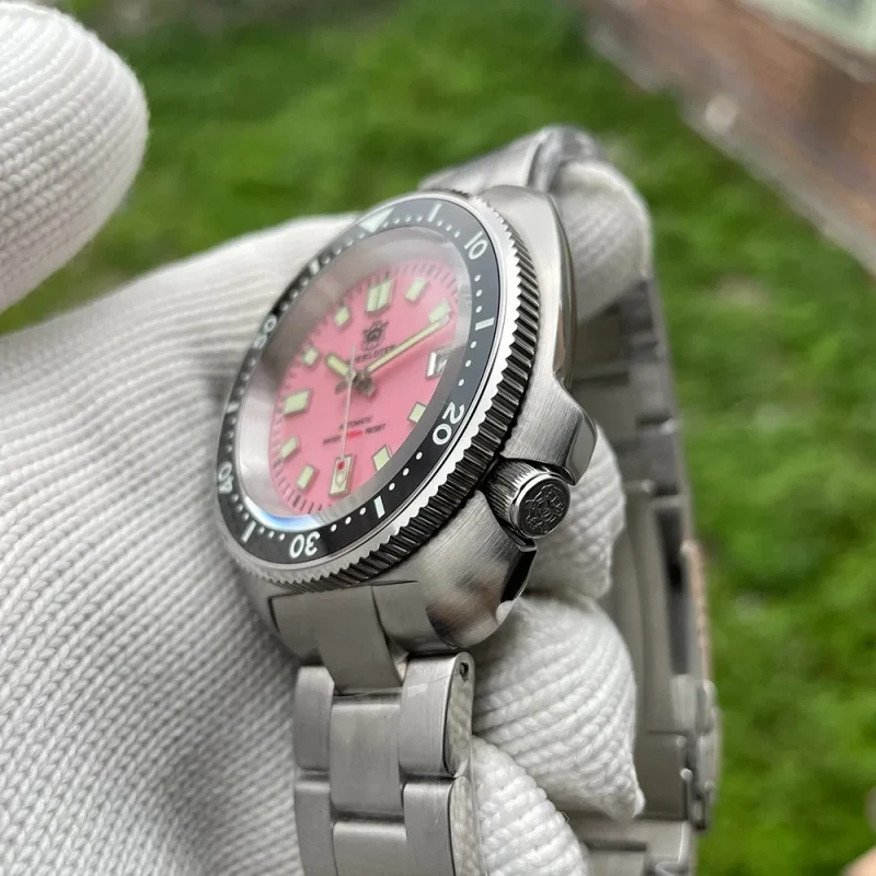 Steeldive SD1974 Pink Captain Willard Turtle 200M Automatic Diver Watch photo 9