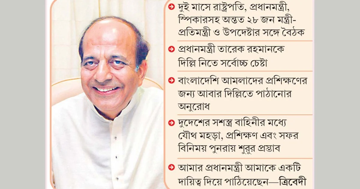 ঢাকায় অতি সক্রিয় দীনেশ ত্রিবেদী