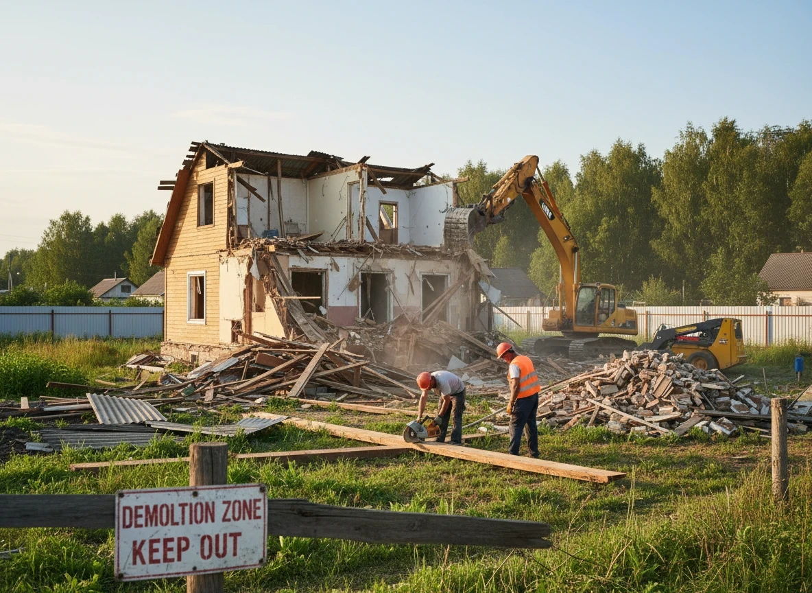 Демонтаж частного дома